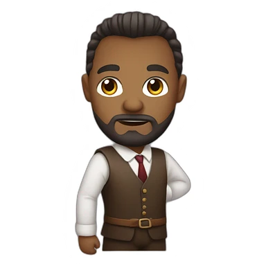 a businessman in vikings style sticker