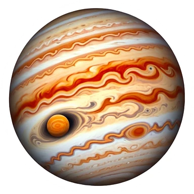planet Jupiter with Great Red Spot visible sticker