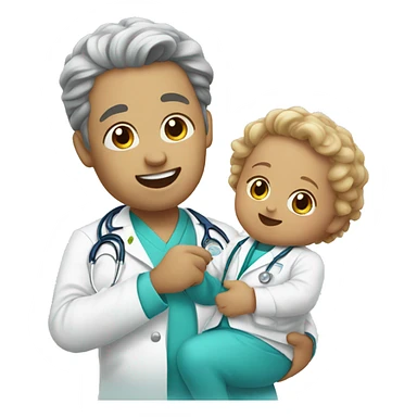 doctor deliver babie sticker