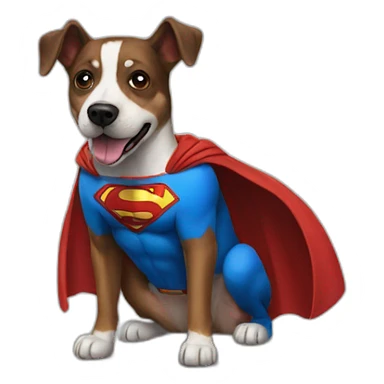  Superman dog  sticker