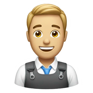 Man talking to a customer sticker