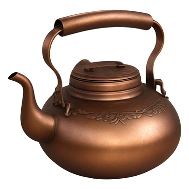 Vintage copper tea kettle sticker