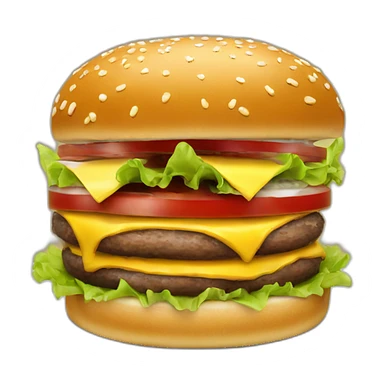 Table with hamburguer sticker