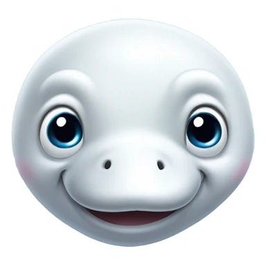 Beluga whale face sticker