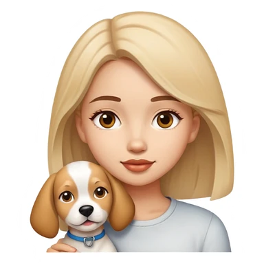 Girl with dog sticker