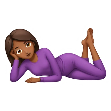 lady laying down w knees bent full body  sticker