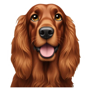 Irish setter in the setting position sticker