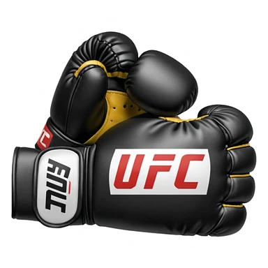 Black and white UFC Glove sticker