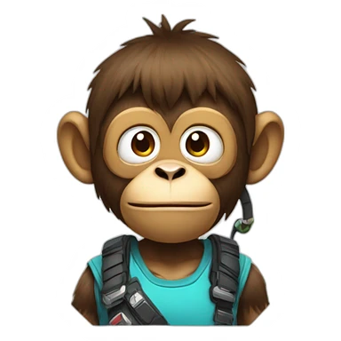 Gamer monkey sticker