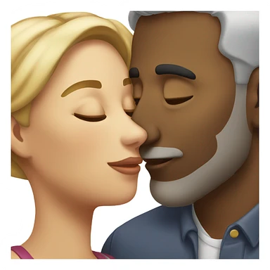 Man kissing woman forehead  sticker