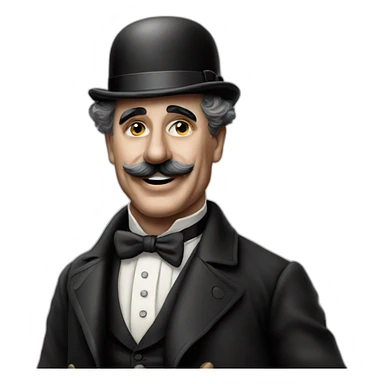 Charlie Chaplin without hat sticker