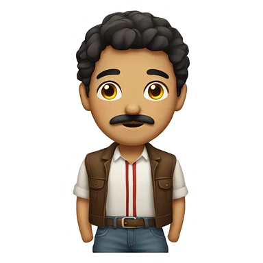 Cute Mexican boy with a little mustache  sticker