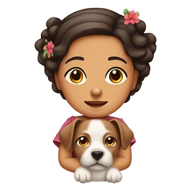 Mexican lady a dog and cat like a baby sticker