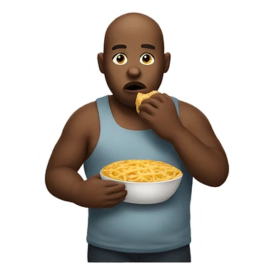 Big person eating sticker