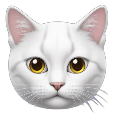 Gato branco de olho lilás sticker