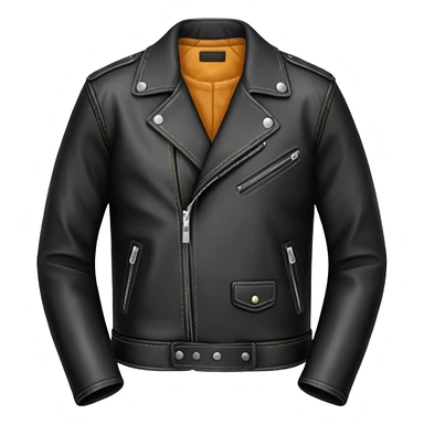 leather black  jacket sticker