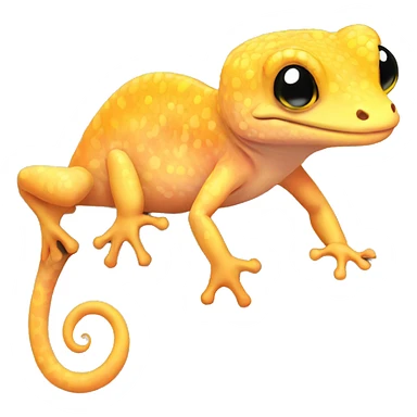 Yellow and peach gecko sticker