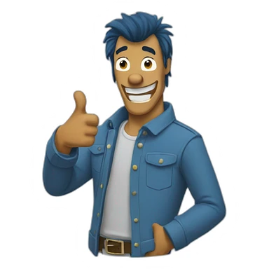 bojack horseman thumbs up sticker
