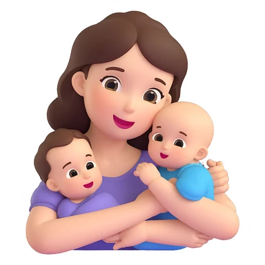 cute baby biting his mother's arm sticker