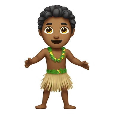 Male hula dancer  sticker