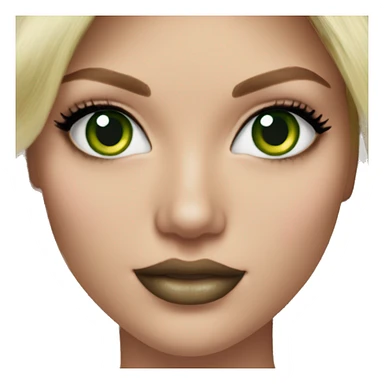 Realistic victoria secret model blonde green eyes  sticker