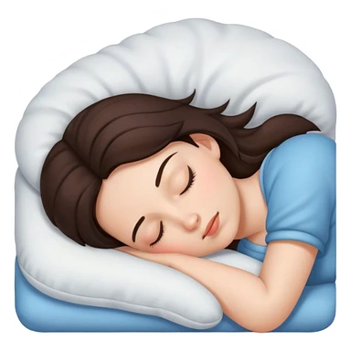 Brunette girl sleepin sticker