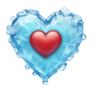 Heart with ice sticker