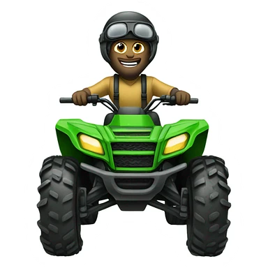 Green atv with mud tires and snorkels sticker