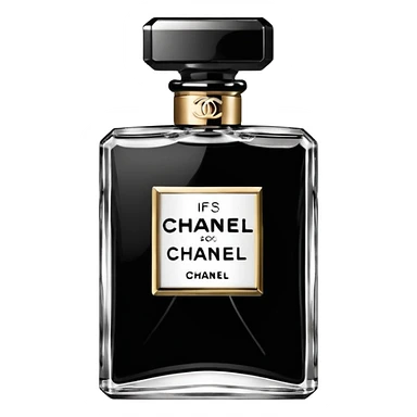 Realistic detailed "Chanel" brand luxury perfume bottle sticker