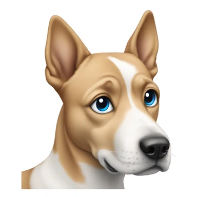 Dog with light blue eyes sticker