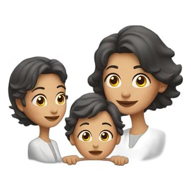 Mamá con dos nilos sticker