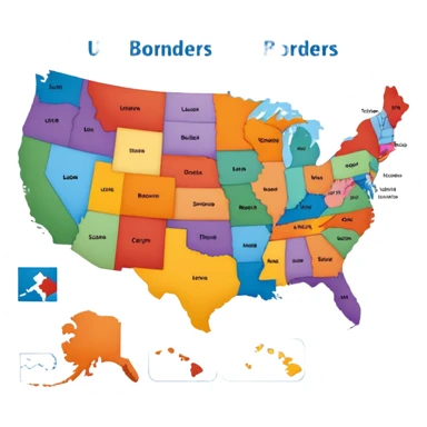 usa map sticker