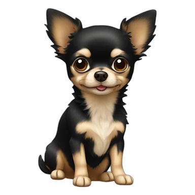 A black and beige hairy chihuahua sticker