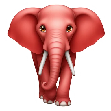 elephant red sticker