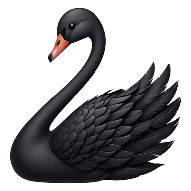 Black swan that looks exactly like this 🦢 sticker