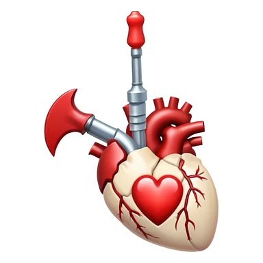 blade piercing the heart sticker