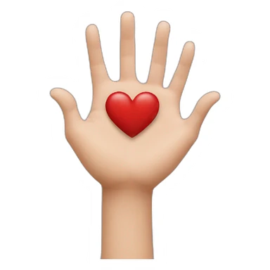 Heart made with hands sticker