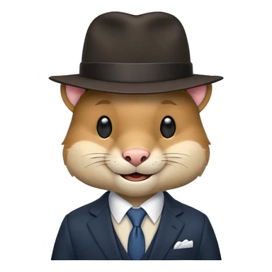 Animal with hat sticker