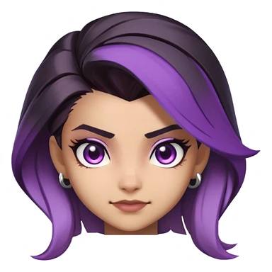 Cute Sombra from Overwatch 2 sticker