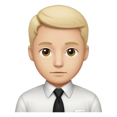 white shirt & black tie sticker