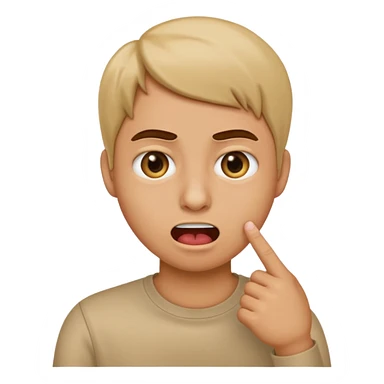 iOS emoji rolling eyes and pointing finger in throat in a “gagging” sense sticker