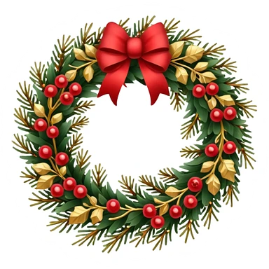Luxary Christmas wreath with gold

 sticker
