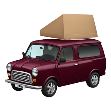 Burgundy mini van sticker