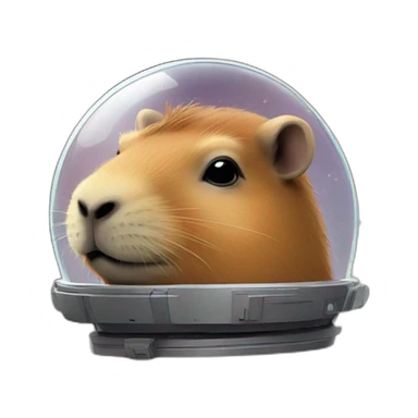 Capybara in space sticker