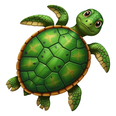 turtle seen from above sticker