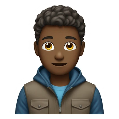 blue-eyed boy in jacket sticker