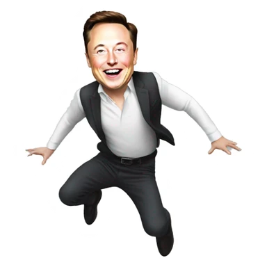 Elon musk jumping sticker