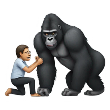 Gorilla getting with Modi sticker