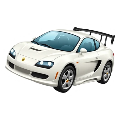 Auto blanco andando en carretera sticker