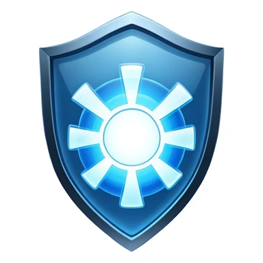 high tech space energy shield sticker